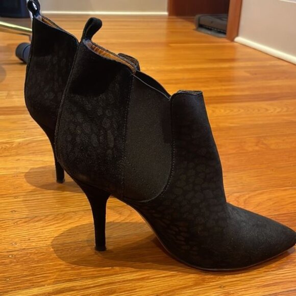 Cleane Black Leopard Ankle Boots - Picture 4 of 8